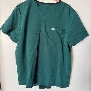 FIGS Leon Top and Tansen Jogger Scrub Set - HUNTER GREEN (LIMITED COLOR)